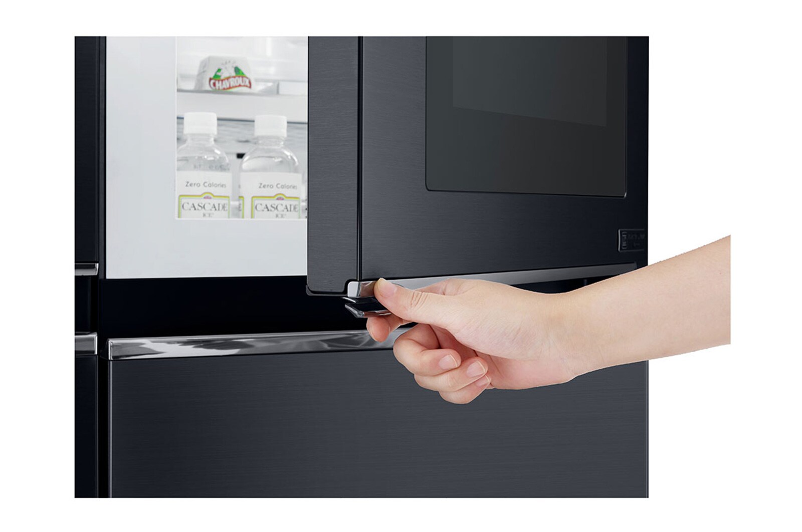 LG Kulkas Side by Side 668L gross / 601L nett InstaView Door-in-Door™ Inverter Linear Compressor dan Rak Wine, ThinQ™ dengan WiFi - Hitam Matte, GC-X247CQAV