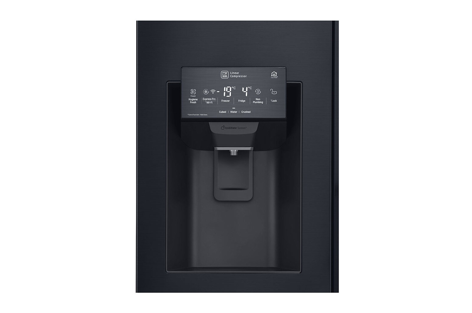 LG Kulkas Side by Side 668L gross / 601L nett InstaView Door-in-Door™ Inverter Linear Compressor dan Rak Wine, ThinQ™ dengan WiFi - Hitam Matte, GC-X247CQAV