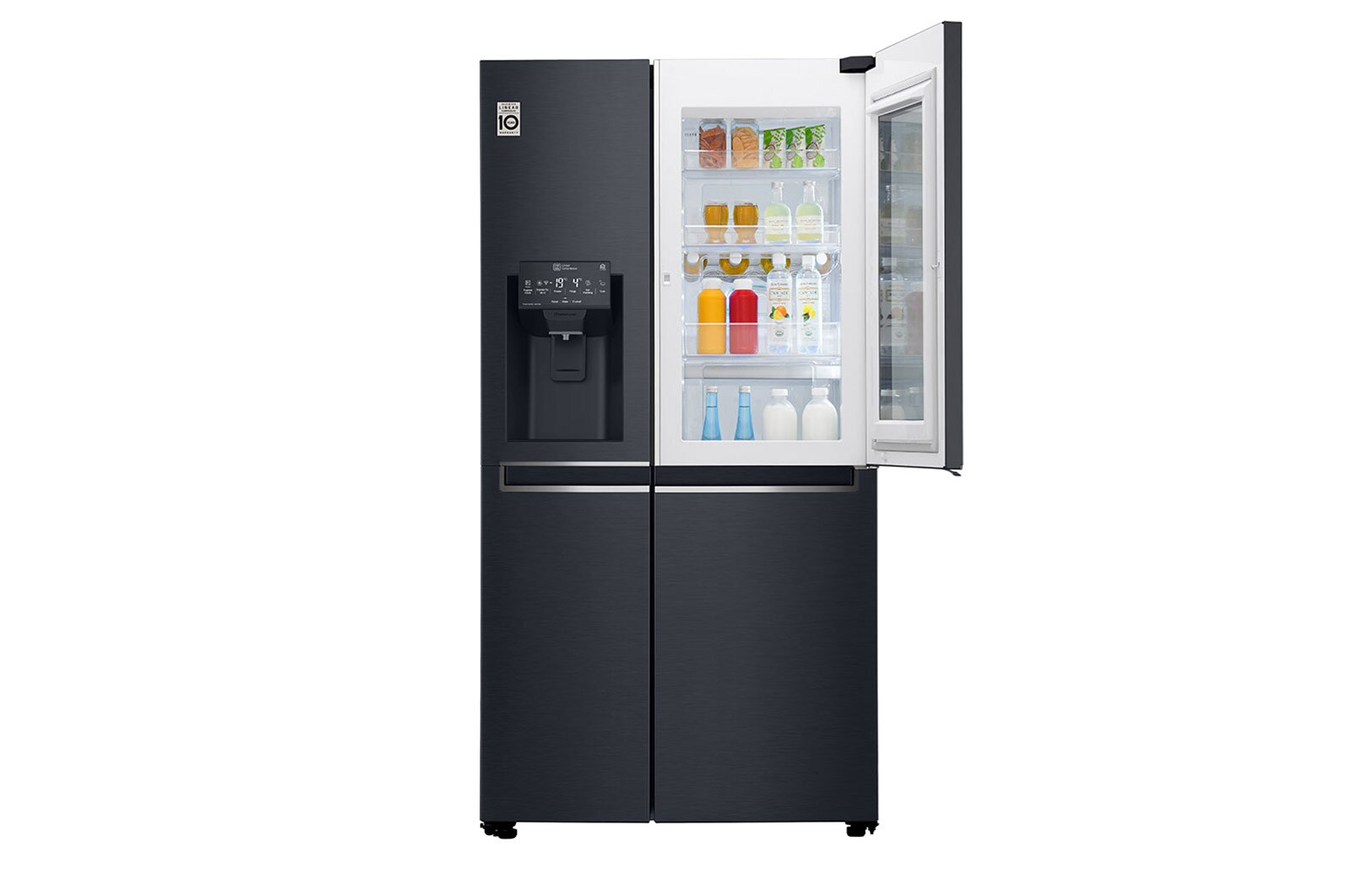 LG Kulkas Side by Side 668L gross / 601L nett InstaView Door-in-Door™ Inverter Linear Compressor dan Rak Wine, ThinQ™ dengan WiFi - Hitam Matte, GC-X247CQAV