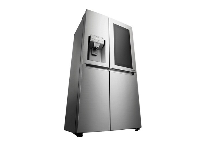 LG Kulkas Side by Side 668L gross / 624L nett InstaView Door-in-Door™ dengan Inverter Linear Compressor dan Wadah Pembuat Es Ramping, ThinQ™ dengan WiFi - Noble Steel, GC-X247CKAV