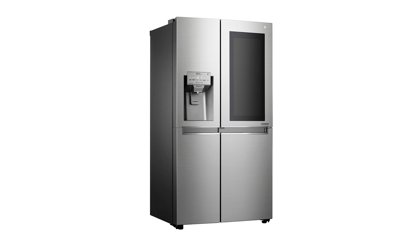 LG Kulkas Side by Side 668L gross / 624L nett InstaView Door-in-Door™ dengan Inverter Linear Compressor dan Wadah Pembuat Es Ramping, ThinQ™ dengan WiFi - Noble Steel, GC-X247CKAV