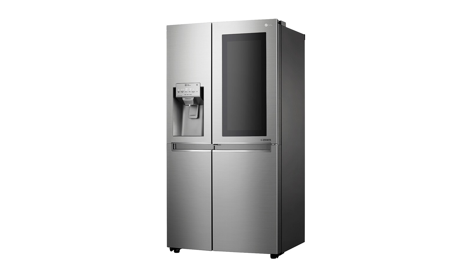 LG Kulkas Side by Side 668L gross / 624L nett InstaView Door-in-Door™ dengan Inverter Linear Compressor dan Wadah Pembuat Es Ramping, ThinQ™ dengan WiFi - Noble Steel, GC-X247CKAV
