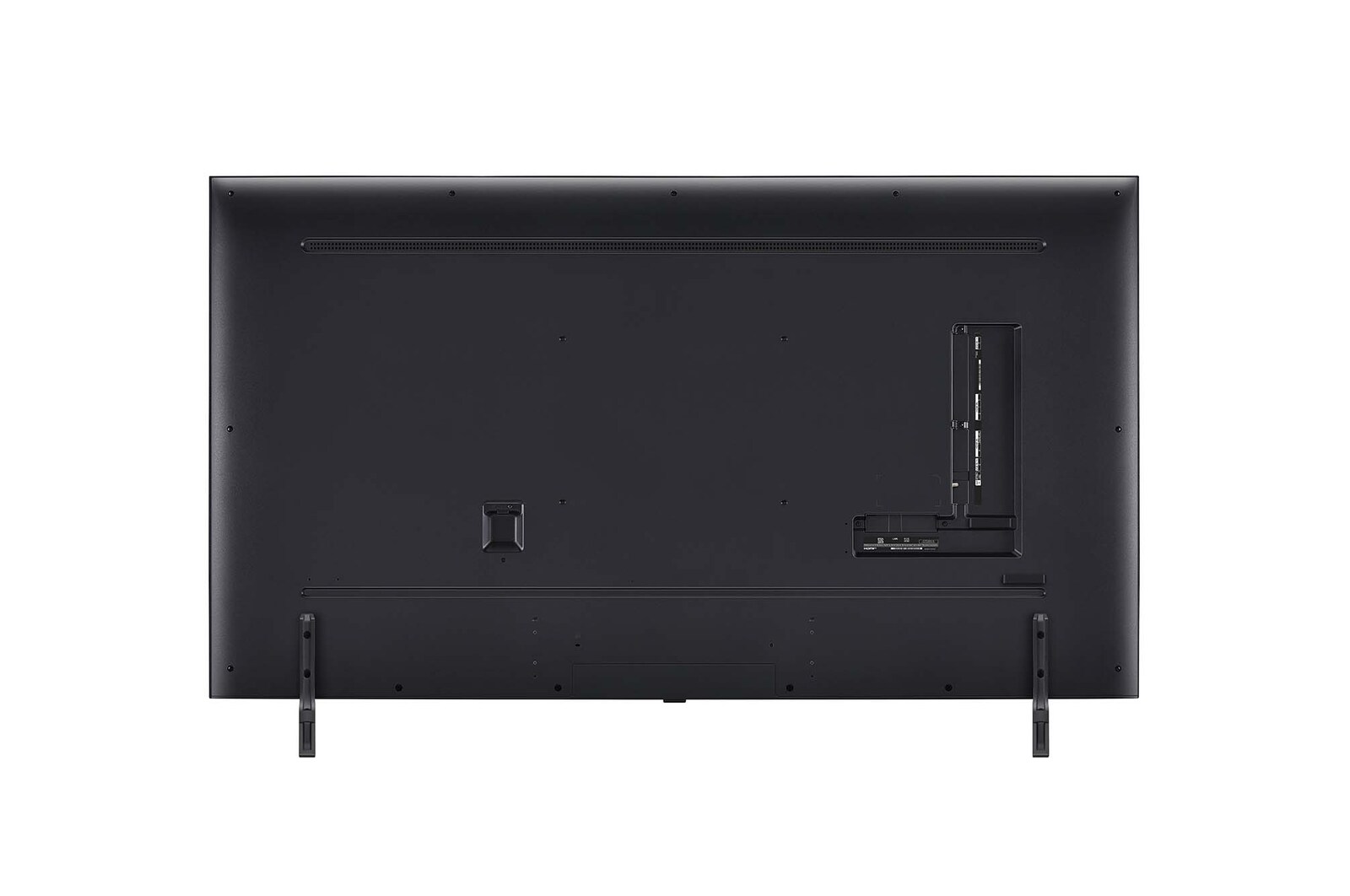 Tampak belakang LG QNED TV, QNED86
