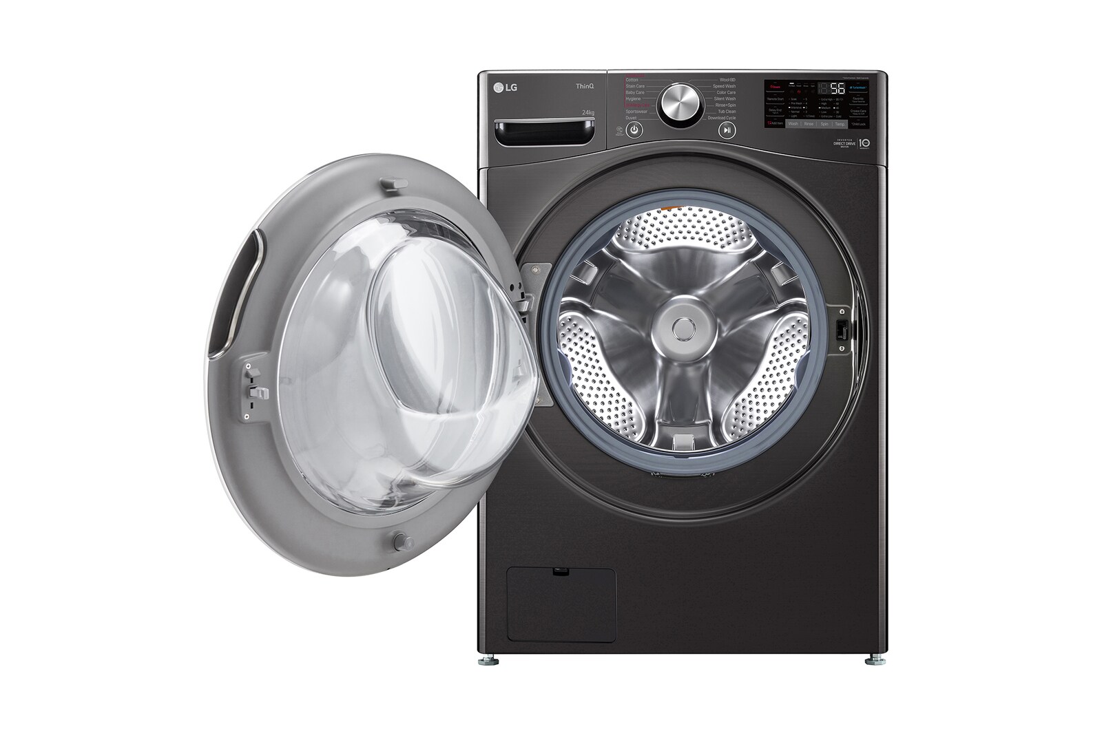 LG 24kg Front Loading Mesin Cuci LG dengan Steam™ - Inverter Direct Drive, F2724SVRB