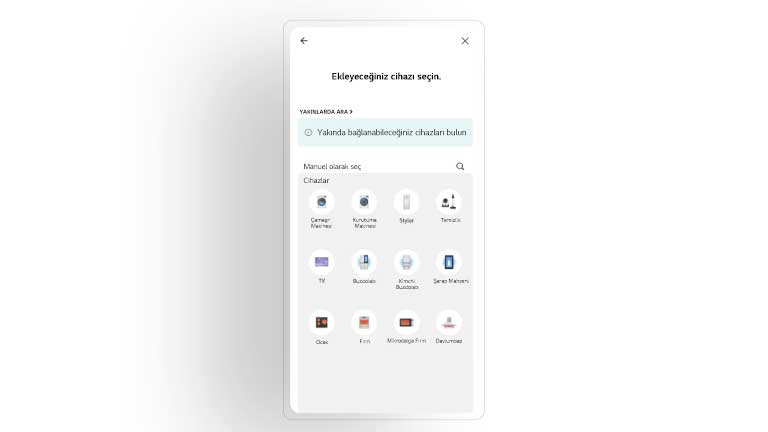 Image shows the LG ThinQ app screen