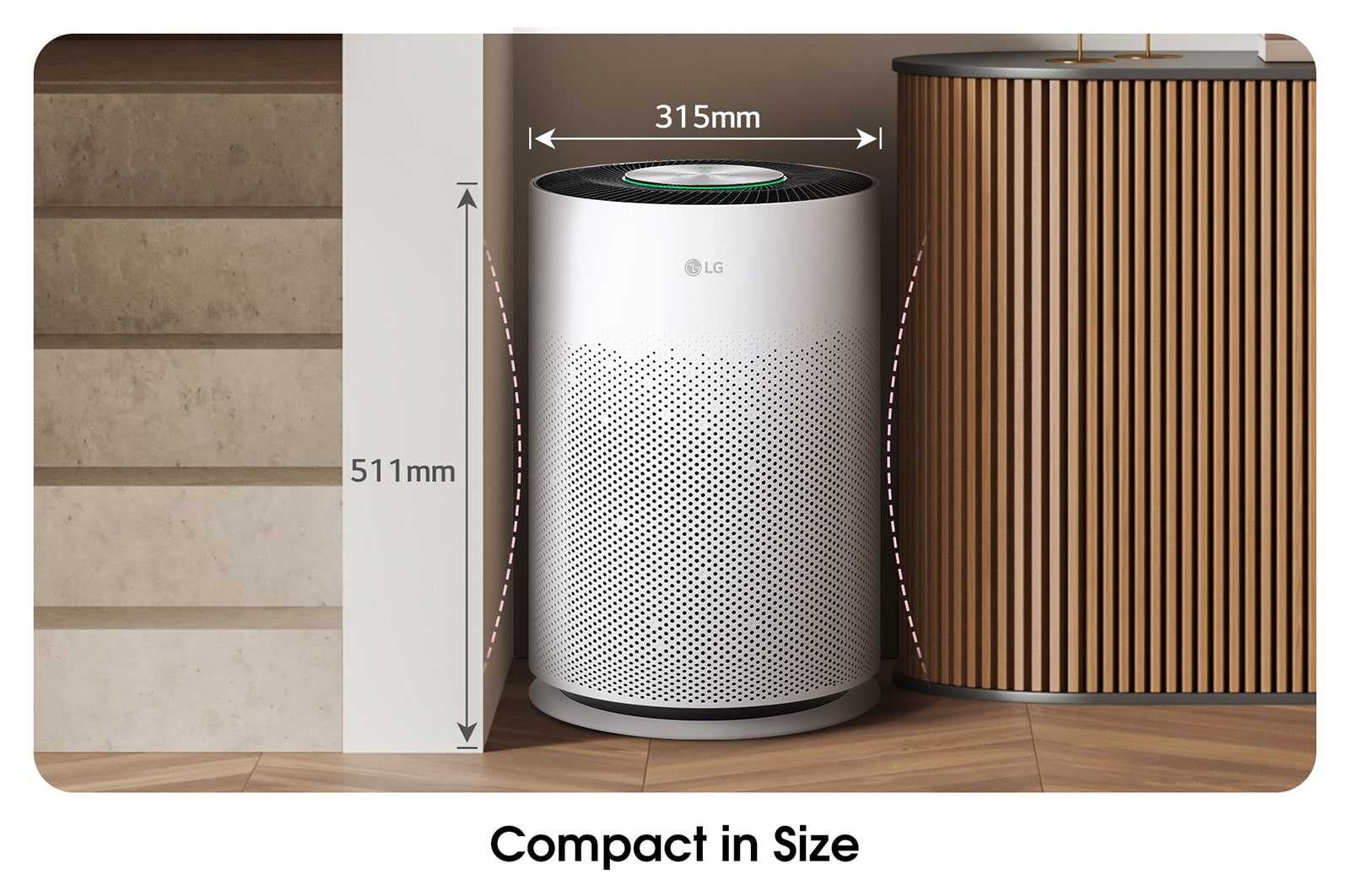 LG 360° purification with 3 step filtration, PM 1.0 Sensor & Wi-Fi enabled, AS60GHWG0