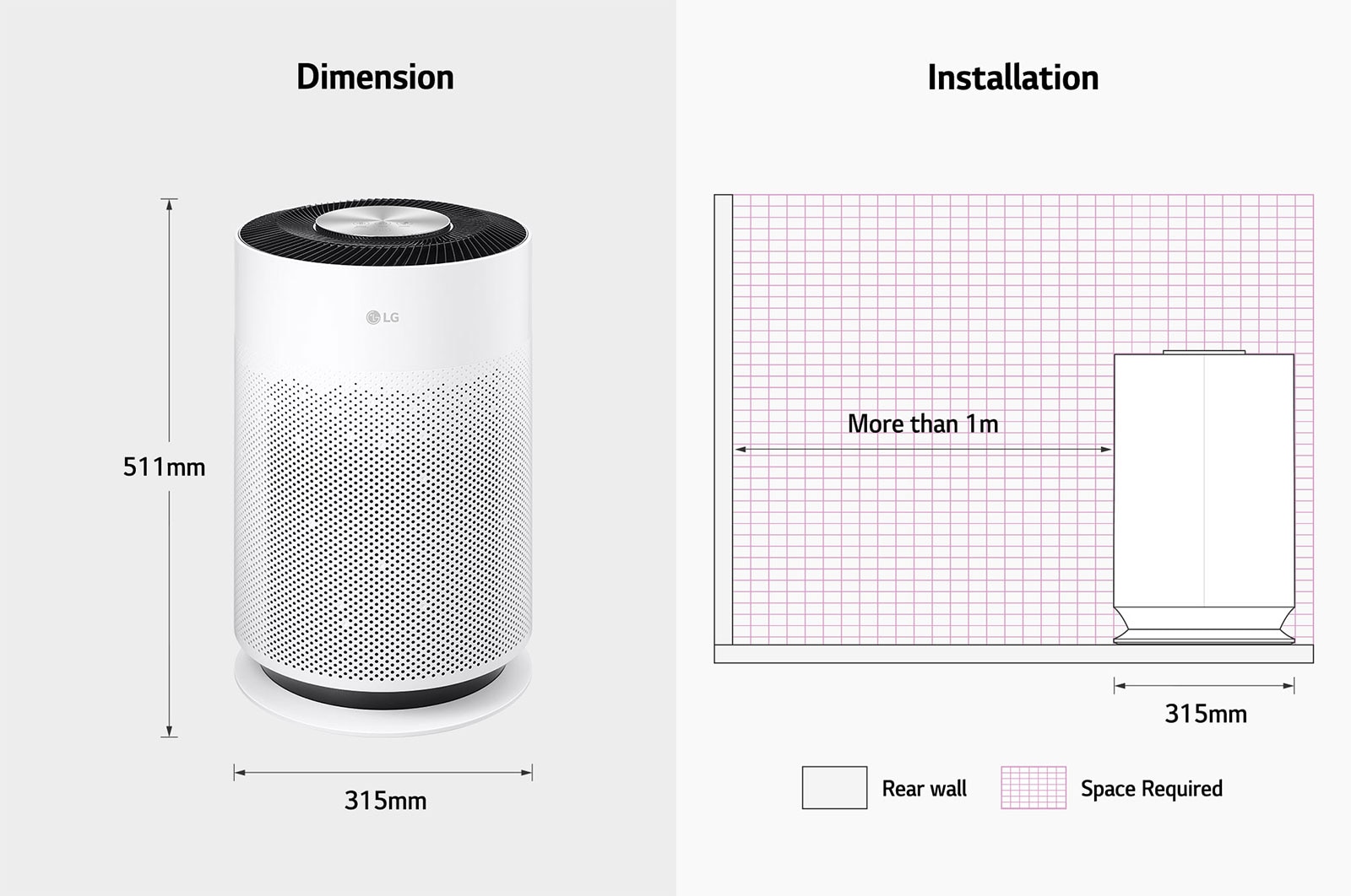 LG 360° purification with 3 step filtration, PM 1.0 Sensor & Wi-Fi enabled, AS60GHWG0