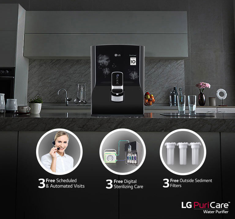 Get complimentary maintenance package  worth 4200 with the LG Water Purifier 