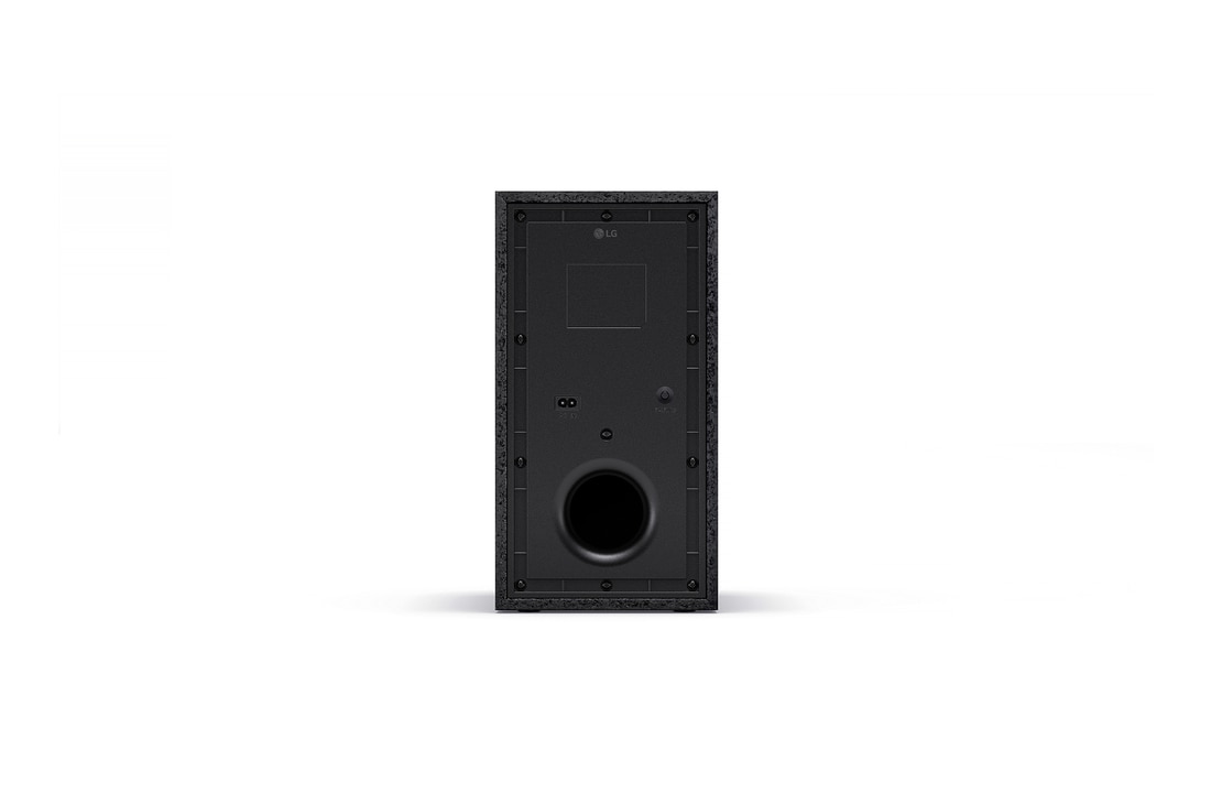 Angled view of subwoofer