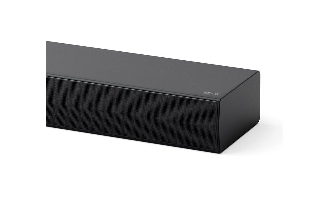 Front view of LG Soundbar SQ75TR's side corner