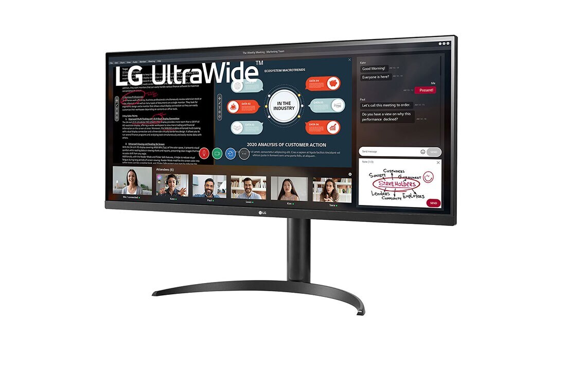 LG 86.36 cm (34) 21:9 UltraWide™ Full HD IPS Monitor with AMD FreeSync™, 34WP550-B