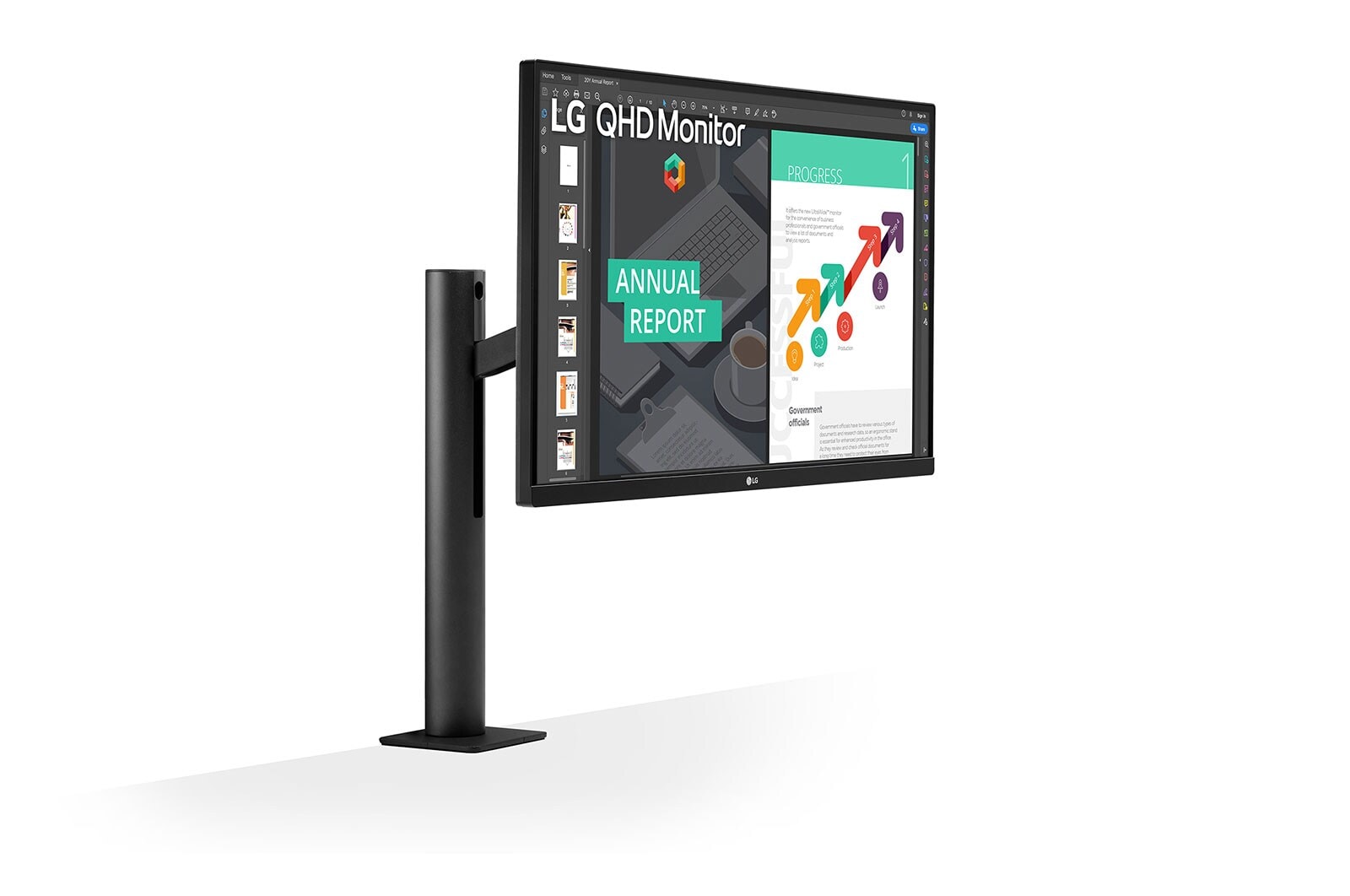 LG 27 (68.58cm) QHD Ergo IPS Monitor with USB Type-C™, 27QN880-B