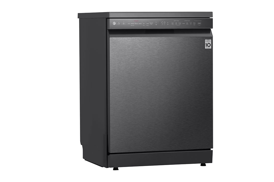 LG Dishwasher, TrueSteam®, 14 Place Settings, QuadWash™, EasyRack™ Plus, ThinQ™ (Wi-Fi), Direct Drive Motor, Matt Black, DFB424FM