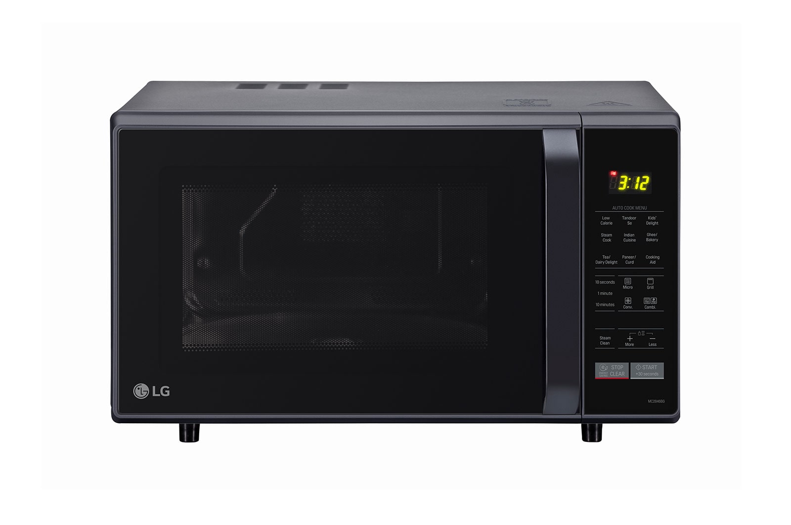 LG MC2846BG convection microwave front view