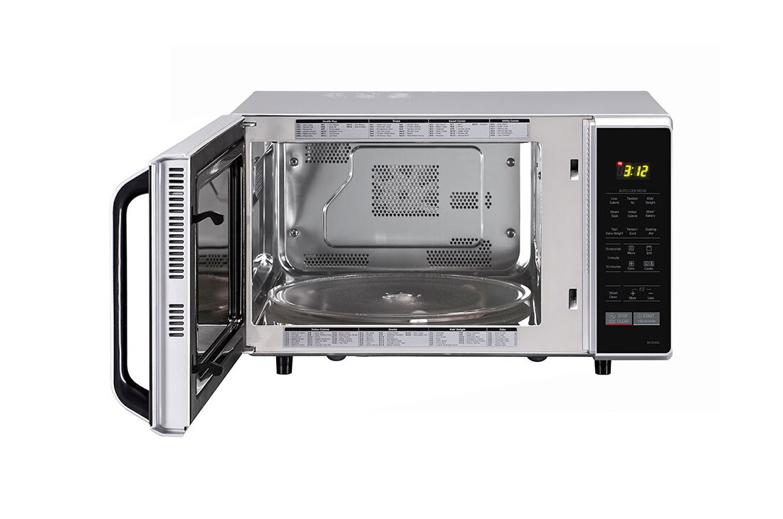 LG 28 L Convection Microwave Oven with 251 Auto Cook Menu, Diet Fry, Quartz Heater, Stainless Steel Cavity, Silver, MC2846SL