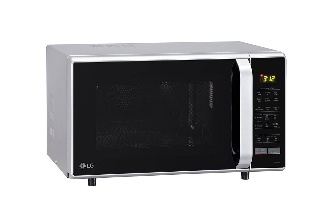 LG 28 L Convection Microwave Oven with 251 Auto Cook Menu, Diet Fry, Quartz Heater, Stainless Steel Cavity, Silver, MC2846SL