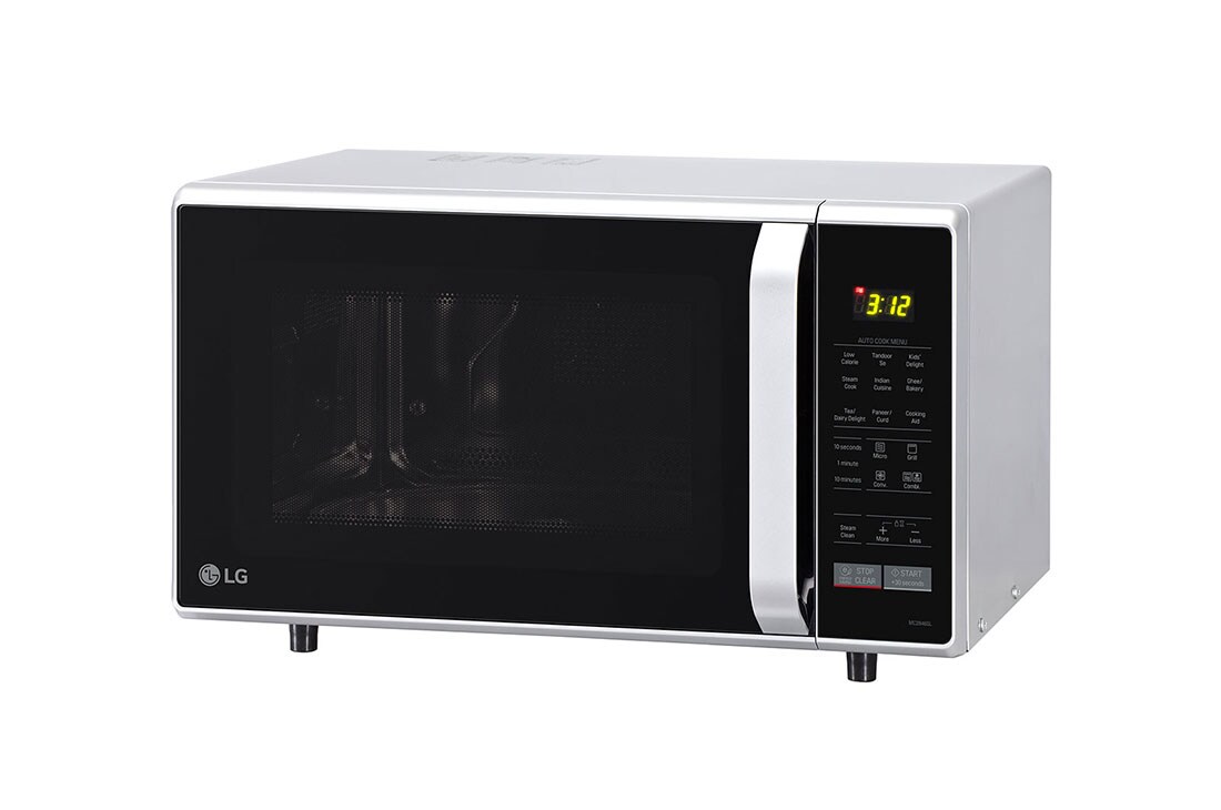 LG 28 L Convection Microwave Oven with 251 Auto Cook Menu, Diet Fry, Quartz Heater, Stainless Steel Cavity, Silver, MC2846SL