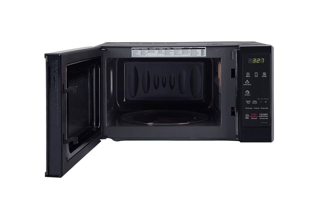 LG 20 L Grill / Solo Microwave Oven with Auto Cook Menu, Energy Saving, Quartz Heater, Anti Bacterial Cavity, Black, MH2044BP
