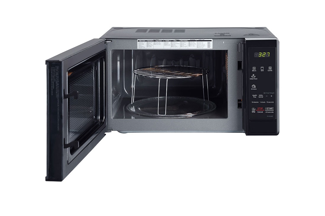 LG 20 L Grill / Solo Microwave Oven with Auto Cook Menu, Energy Saving, Quartz Heater, Anti Bacterial Cavity, Black, MH2044BP