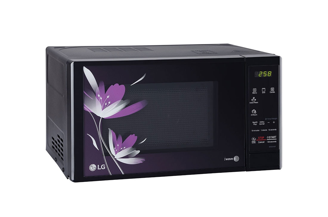 LG 20 L Grill / Solo Microwave Oven with Auto Cook Menu, Energy Saving, Quartz Heater, Anti Bacterial Cavity, Black, MH2044BP