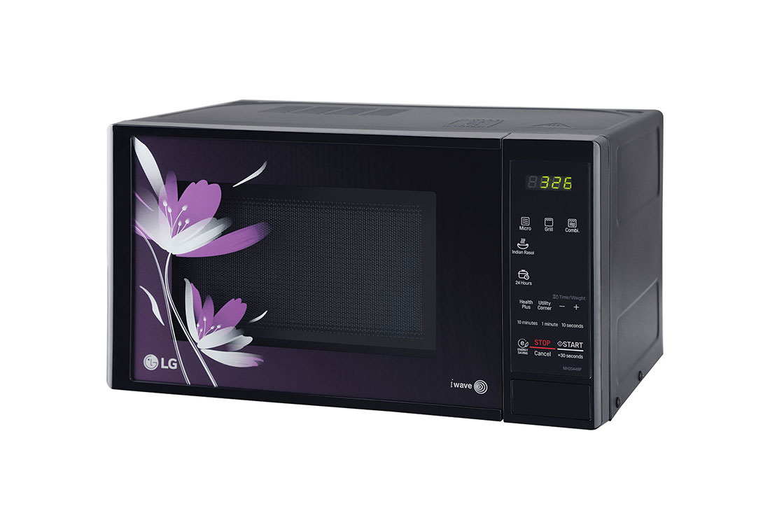 LG 20 L Grill / Solo Microwave Oven with Auto Cook Menu, Energy Saving, Quartz Heater, Anti Bacterial Cavity, Black, MH2044BP