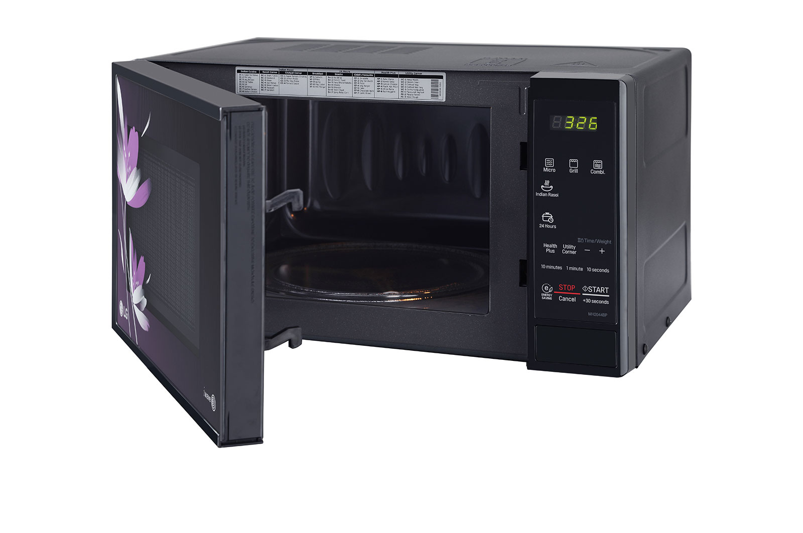 LG 20 L Grill Microwave Oven  (MH2044BP, Black), MH2044BP