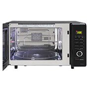 LG 28 L Charcoal Convection Microwave Oven with 301 Auto Cook Menu, Motorised Rotisserie, Floral Black, MJ2887BWUM