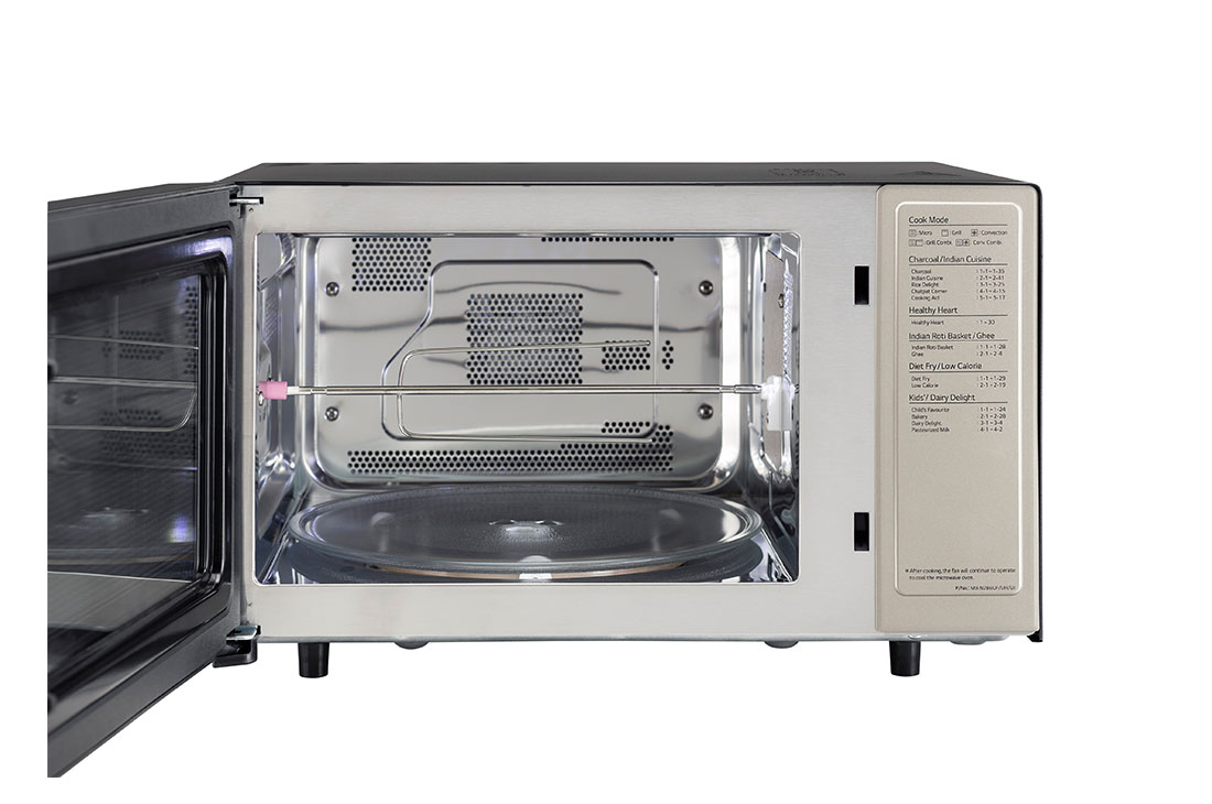 LG 28 L All-In-One Charcoal Convection Microwave Oven with Diet Fry™, Motorised Rotisserie, Auto Cook Menu. Black, MJEN286UI