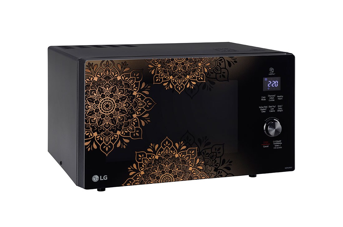 LG 28 L All-In-One Charcoal Convection Microwave Oven with Diet Fry™, Motorised Rotisserie, Auto Cook Menu. Black, MJEN286UI