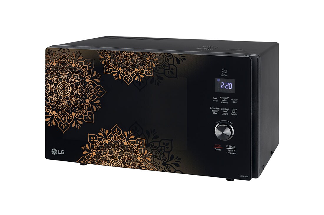 LG 28 L All-In-One Charcoal Convection Microwave Oven with Diet Fry™, Motorised Rotisserie, Auto Cook Menu. Black, MJEN286UI