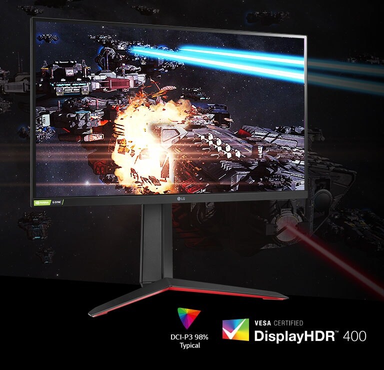 The Gaming Scene in Rich Colors and Contrast on The Monitor Supporting Hdr10 With DCI-P3 98% (Typ.).