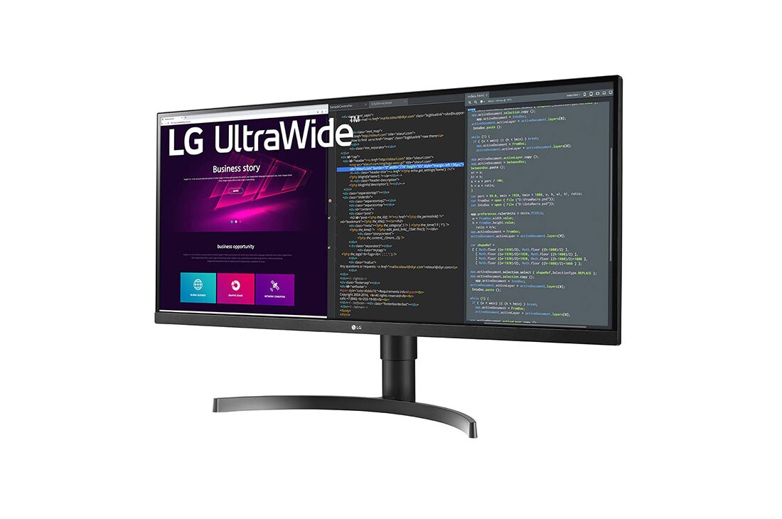 LG 86.36 cm (34) UltraWide™ QHD IPS Display Monitor, AMD FreeSync™, HDR10, OnScreen Control, Flicker Safe, 34WN750-B
