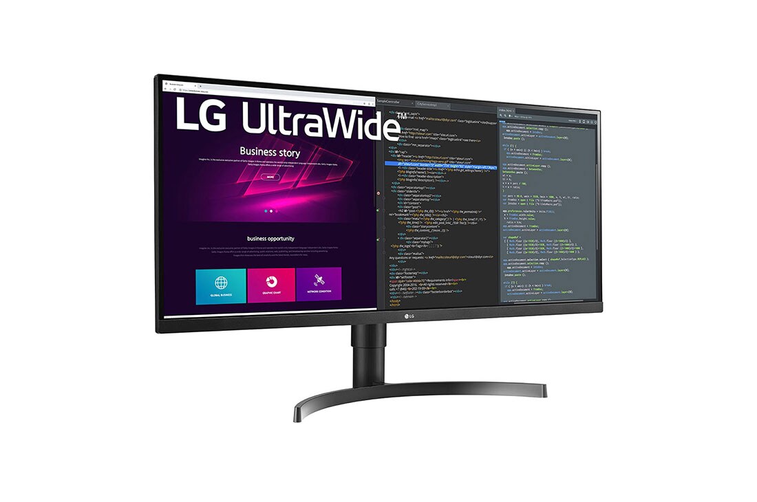 LG 86.36 cm (34) UltraWide™ QHD IPS Display Monitor, AMD FreeSync™, HDR10, OnScreen Control, Flicker Safe, 34WN750-B
