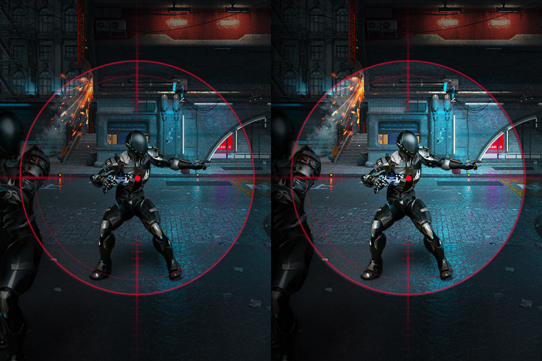 LG 49gr85dc Gamers to avoid snipers hiding in the darkest places and quickly escape situations when the flash explodes.