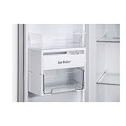 LG 650L Side by Side Refrigerator, Wi-Fi Convertible, DoorCooling+™, Premium Glass Door, Linen White Finish, 3 Star, GL-B257DLW3