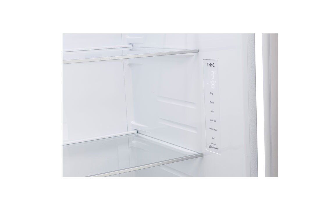 LG 650L Side by Side Refrigerator, Wi-Fi Convertible, DoorCooling+™, Premium Glass Door, Linen White Finish, 3 Star, GL-B257DLW3
