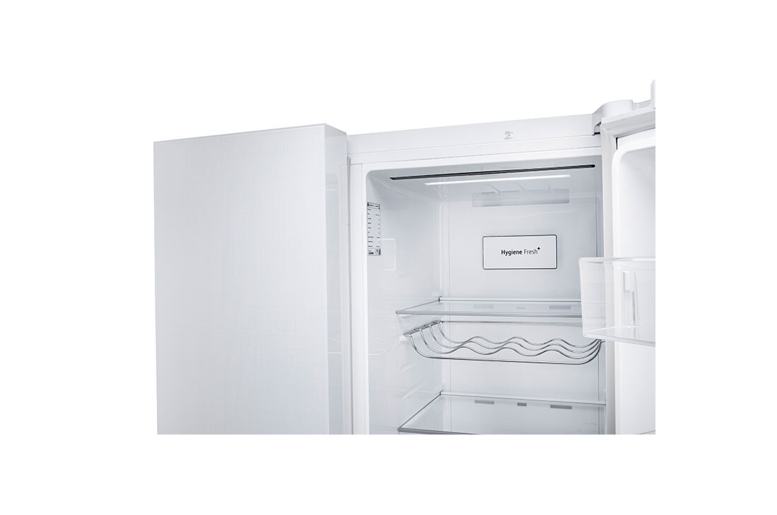 LG 650L Side by Side Refrigerator, Wi-Fi Convertible, DoorCooling+™, Premium Glass Door, Linen White Finish, 3 Star, GL-B257DLW3