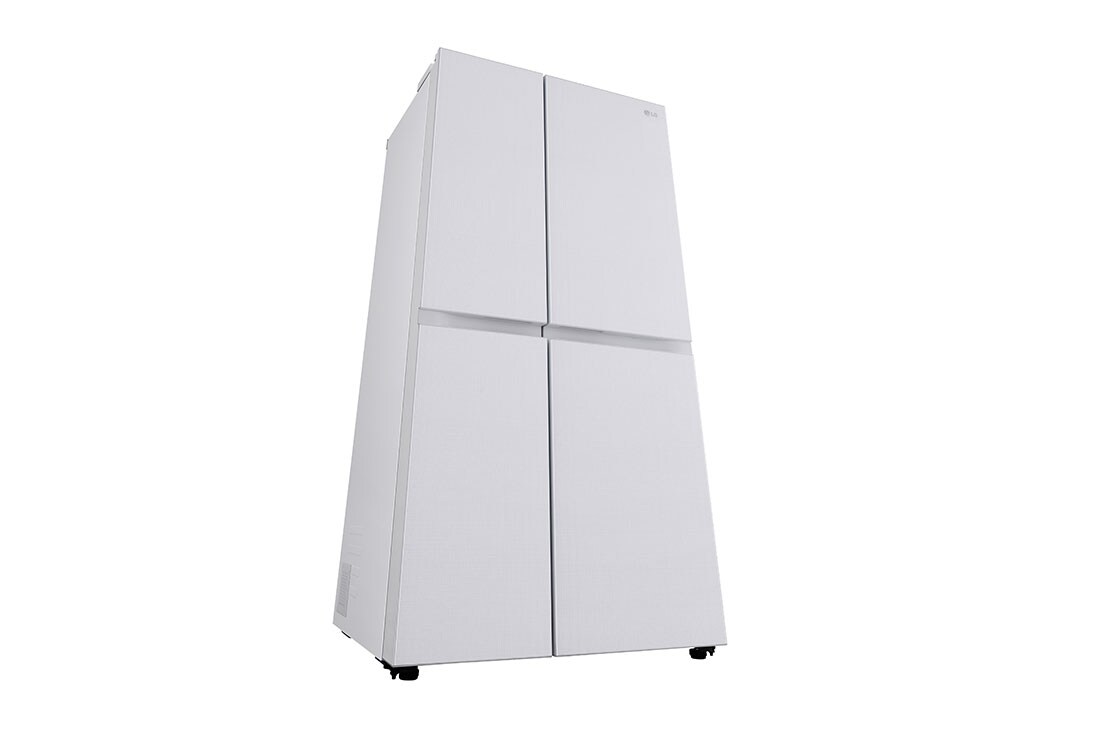 LG 650L Side by Side Refrigerator, Wi-Fi Convertible, DoorCooling+™, Premium Glass Door, Linen White Finish, 3 Star, GL-B257DLW3
