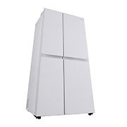 LG 650L Side by Side Refrigerator, Wi-Fi Convertible, DoorCooling+™, Premium Glass Door, Linen White Finish, 3 Star, GL-B257DLW3