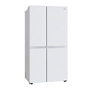 LG 650L Side by Side Refrigerator, Wi-Fi Convertible, DoorCooling+™, Premium Glass Door, Linen White Finish, 3 Star, GL-B257DLW3