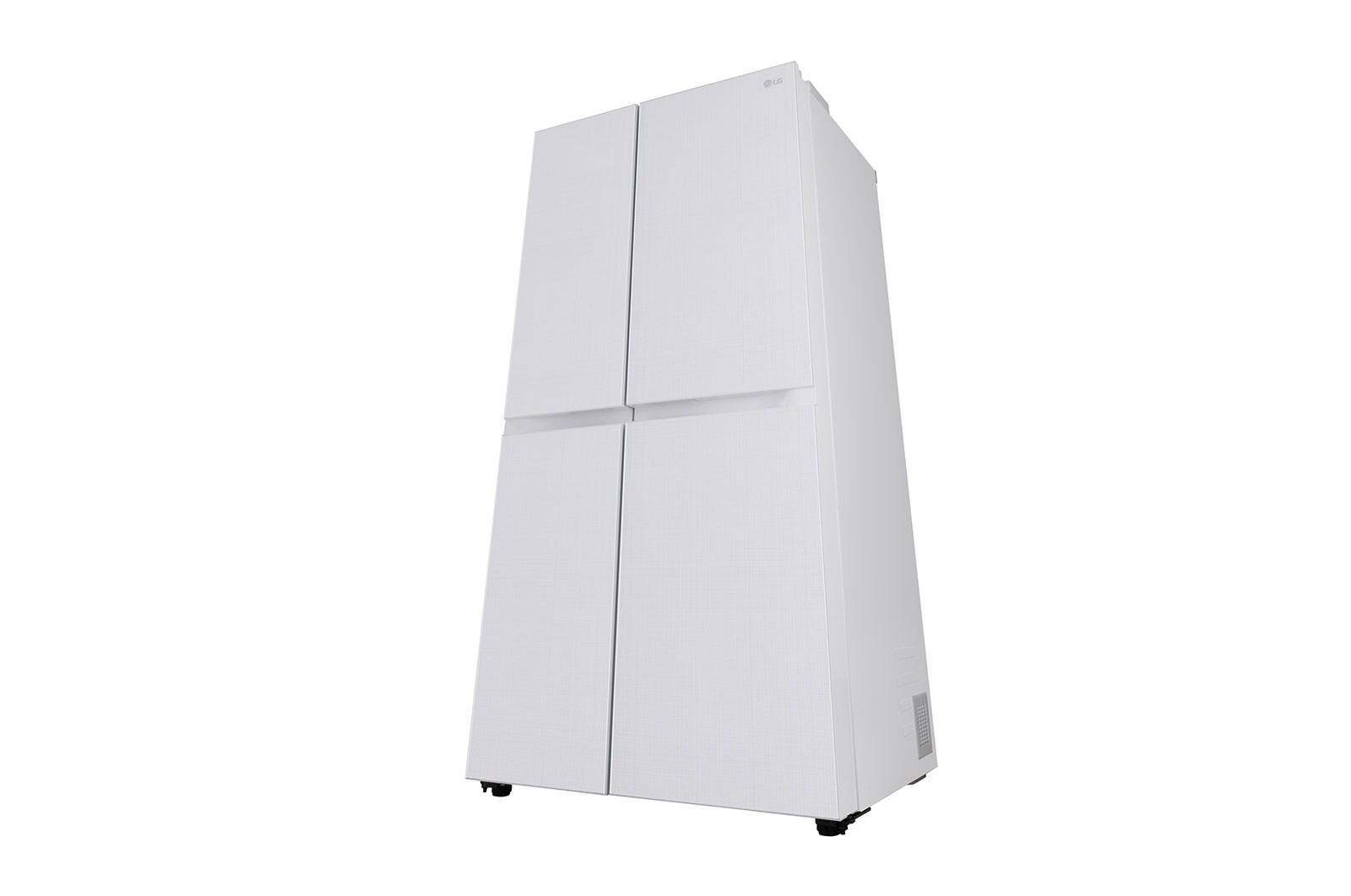 LG 650L Side by Side Refrigerator, Wi-Fi Convertible, DoorCooling+™, Premium Glass Door, Linen White Finish, 3 Star, GL-B257DLW3