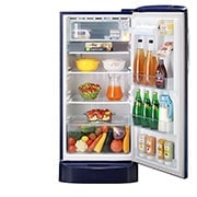 LG 205L, 4 Star, Smart Inverter Compressor, Smart Connect, With Base Stand Drawer, Blue Charm Finish, Direct Cool Single Door Refrigerator, GL-D221ABCY