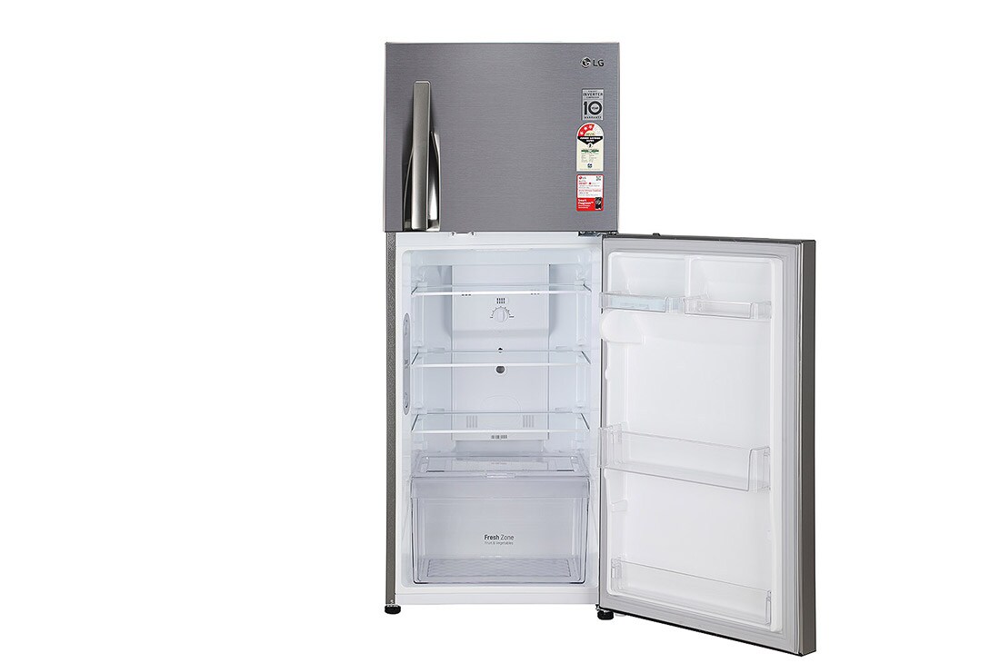 LG 242L Double Door Refrigerator with Door Cooling+™, Multi Air Flow, Shiny Steel Finish, 3 Star, GL-I292RPZX