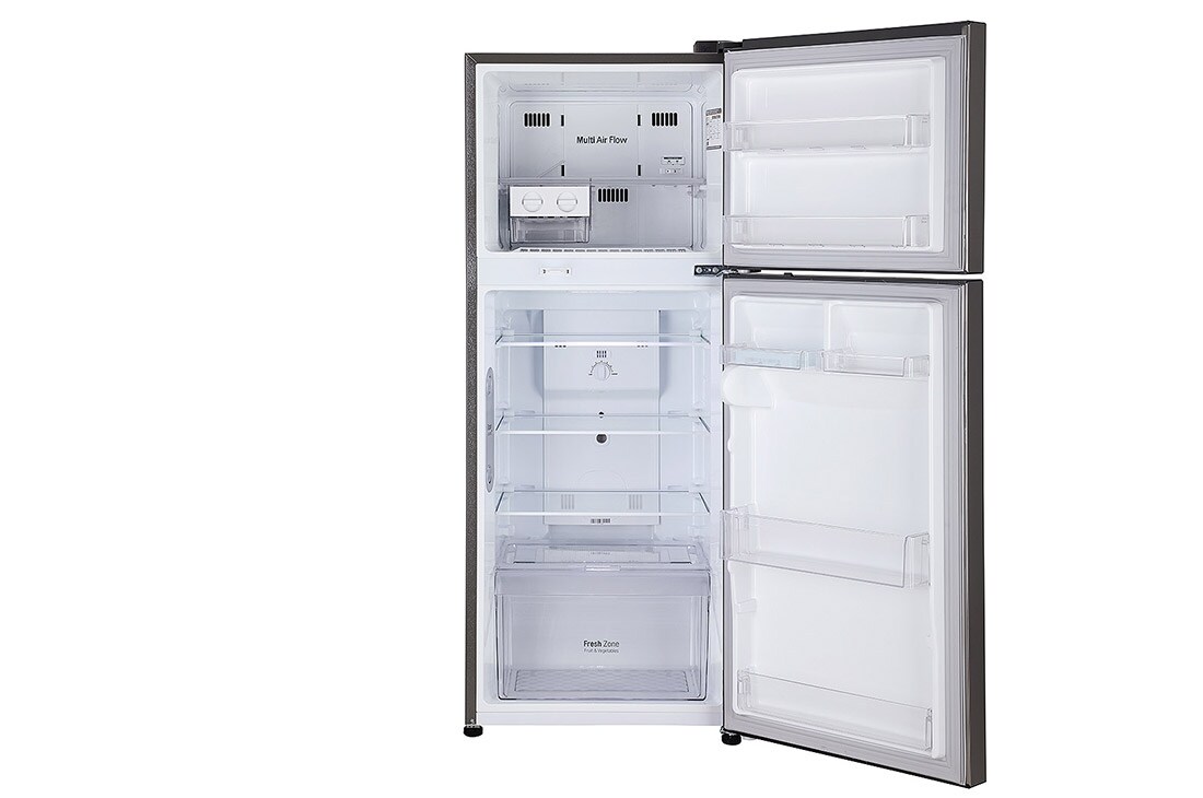 LG 242L Double Door Refrigerator with Door Cooling+™, Multi Air Flow, Shiny Steel Finish, 3 Star, GL-I292RPZX