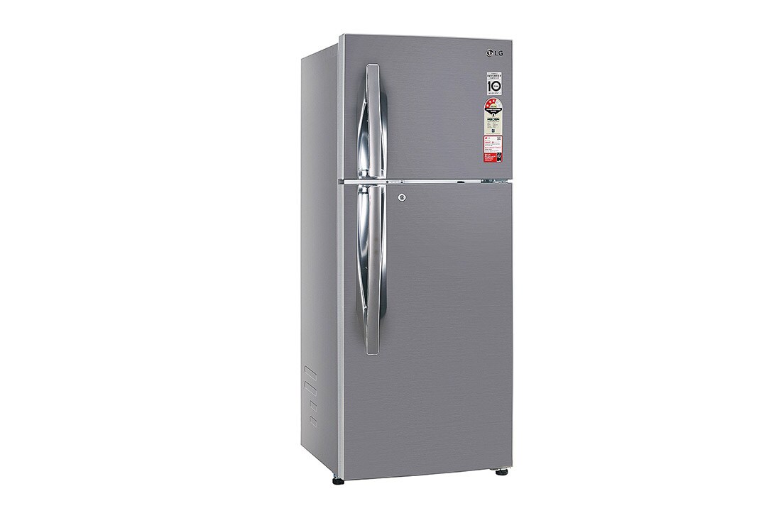 LG 242L Double Door Refrigerator with Door Cooling+™, Multi Air Flow, Shiny Steel Finish, 3 Star, GL-I292RPZX