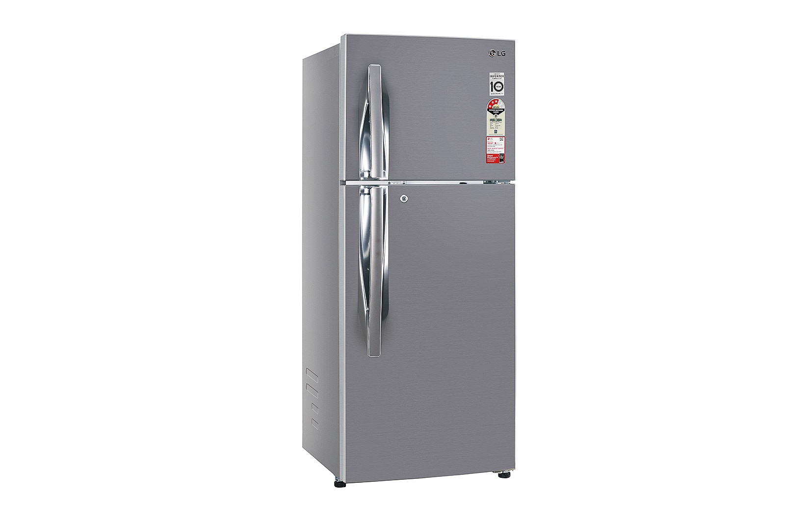 LG 242L Double Door Refrigerator with Door Cooling+™, Multi Air Flow, Shiny Steel Finish, 3 Star, GL-I292RPZX