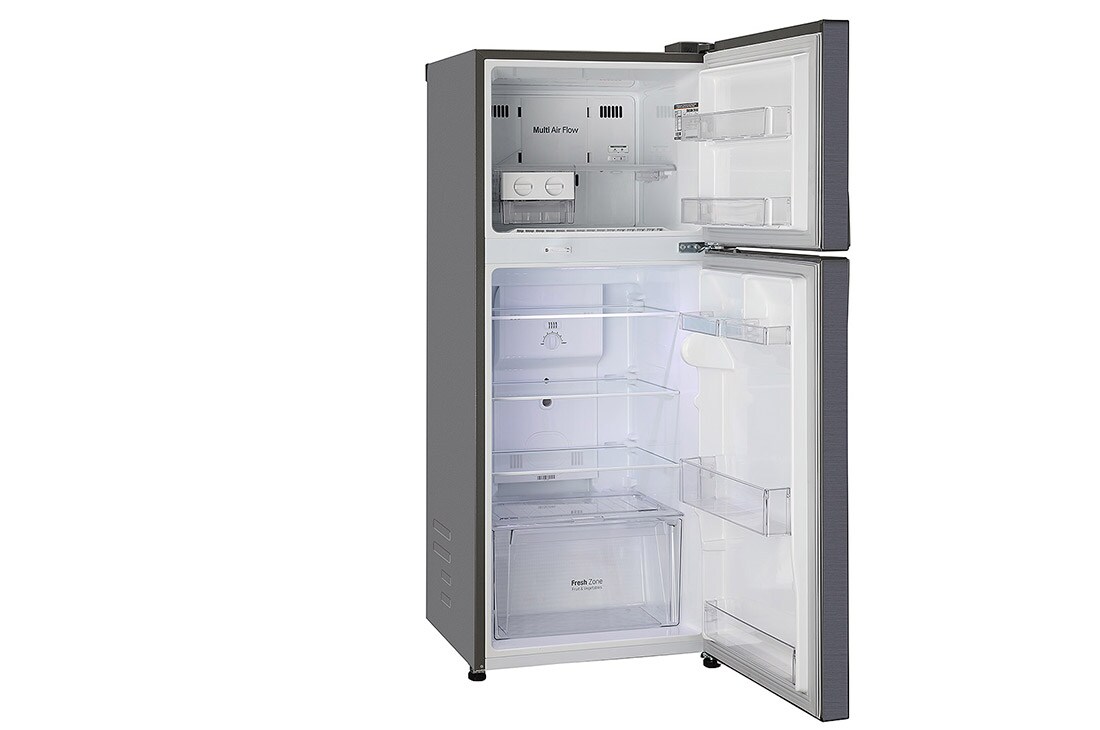 LG 242L Double Door Refrigerator with Door Cooling+™, Multi Air Flow, Shiny Steel Finish, 3 Star, GL-I292RPZX
