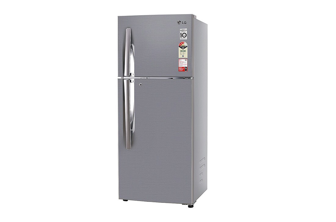 LG 242L Double Door Refrigerator with Door Cooling+™, Multi Air Flow, Shiny Steel Finish, 3 Star, GL-I292RPZX