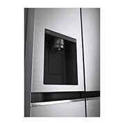 LG 635L, Side by Side Refrigerator with Smart Inverter Compressor, Water and Ice Dispenser with UV Nano, Hygiene Fresh+™, DoorCooling+™, Smart Diagnosis™, Shiny Steel Finish, GL-L257CPZX