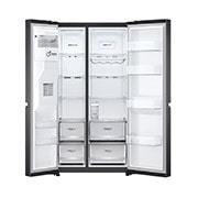 LG 635L, Side-by-Side Refrigerator, Water & Ice Dispenser, Shiny Steel Finish, 3 Star, GL-L257CPZX